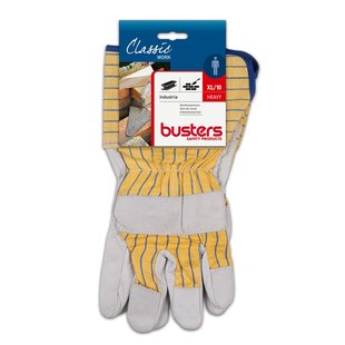 Busters Handschoenen Industria Plus Leder Grijs/geel M10