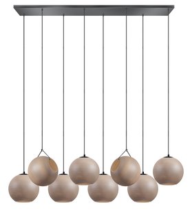 ETH Orb Saturn - hanglamp - 130 x 30 x  200 cm - zwart en taupe