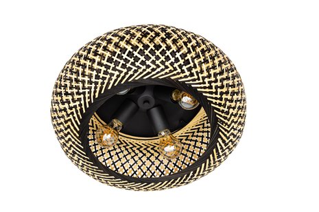 ETH Otis - plafondlamp - Ø 50 x 25 cm - zwart en lichtbruin