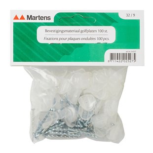Martens Golfplaat Spijkers - Pvc - Polyester - 32/9 Wit - 100 St