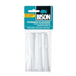 Bison Spuitmondjes 3 Stuks + Afsluitdop