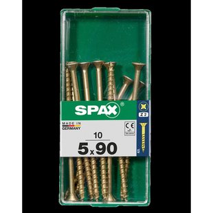 Spax Universele Schroef Yellox Verzonken Kop Pozi - 5x90mm - 10 Stuks