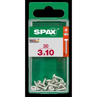 Spax Universele Schroef Ronde Kop 3x10mm 30 Stuks