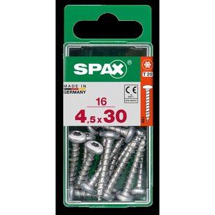 Spax Universele Schroef Ronde Kop 4,5x30mm 16 Stuks