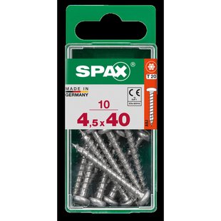 Spax Universele Schroef Ronde Kop Torx T20 - 4,5x40mm - 10 Stuks