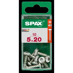 Spax Universele Schroef Staal Ronde Kop Torx T20 - 5x20mm - 10 Stuks