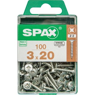 Spax Universeelschroef Verzinkt Staal Wit 20x3mm 100st