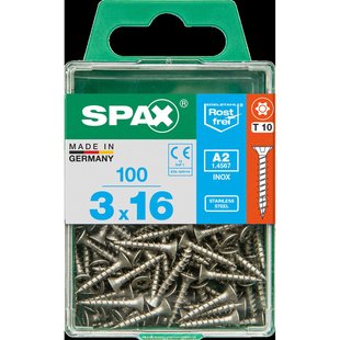 Spax Universeelschroef T-star + A2 Inox 16x3mm 100 St