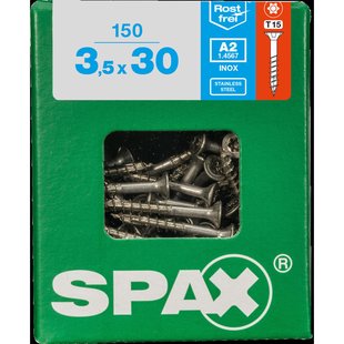 Spax Universele Schroef T-star Verzonken Kop Torx T15 - 3,5x30mm - 150 Stuks