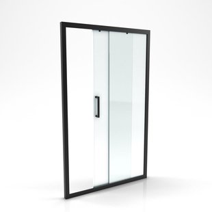 Aurlane - Douche Schuifdeur Factory 120 X 200cm - Zwart Profiel - 6 Mm Helder Glas