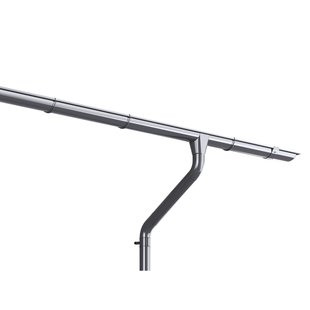 Weka Dakgootset - Verzinkt Staal - Zilver - Breedte 400cm - Voor Zadeldak