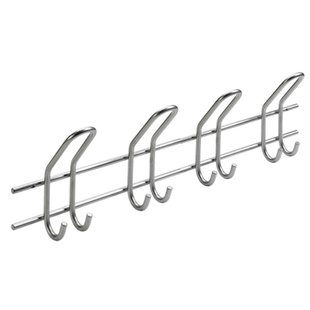 Hangstang 530x142mm 4 Dubbele Haken Grijs