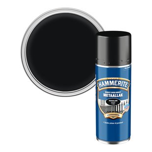 Hammerite Metaallak Spuitbus Zwart S060 Hoogglans 400ml