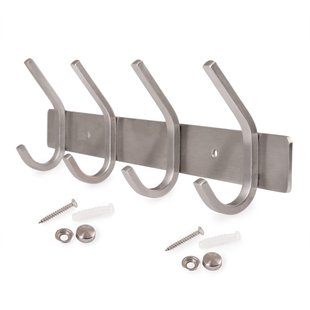 Hangerail, 4 Haken, Roestvrij Staal