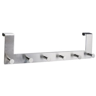 Walteco Hangende Kapstok 6 Haken Verzilverd Staal