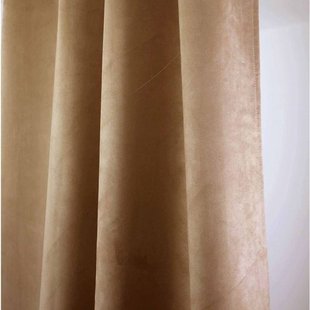 Sweet Lichtdoorlatend Kant En Klaar Gordijn Bruin Suède Canvas 145 X 260 Cm