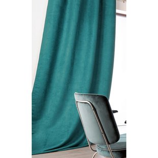 Sweet Lichtdoorlatend Kant En Klaar Gordijn Groen Suède Canvas 145 X 260 Cm