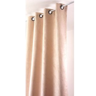 Sweet Lichtdoorlatend Kant En Klaar Gordijn Suède Beige 145 X 260 Cm