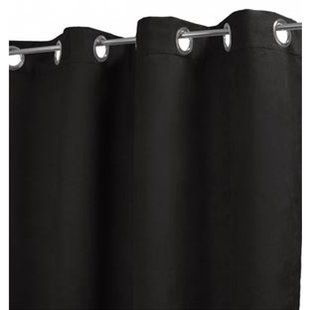 Sweet Lichtdoorlatend Kant En Klaar Gordijn Zwart Suède 145 X 260 Cm