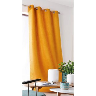 Sweet Lichtdoorlatend Kant En Klaar Gordijn Suède Oker 145 X 260 Cm