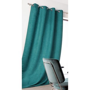 Sweet Lichtdoorlatend Kant En Klaar Gordijn Suède Groen 145 X 260 Cm