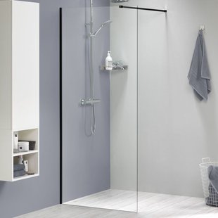 Sealskin - Inloopdouche Mix & Match 88 X 200cm - Zwart Profiel - 8 Mm Helder Glas