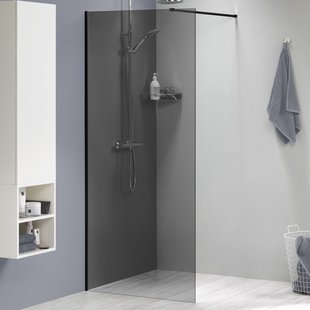 Sealskin - Inloopdouche - Complete Set Mix & Match 98 X 200cm - Zwart Profiel - 8 Mm Rookglas