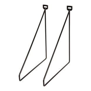 Duraline Wandplankdrager Plat Messing 3mm 24x25,5cm - 2 Stuks