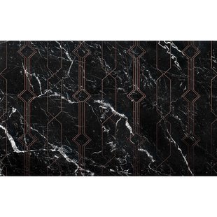 Fotobehang Marble Black - Zwart - 2,50m X 400cm