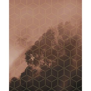 Fotobehang Golden Grid - Bruin - 2,50m X 200cm