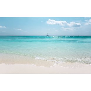Fotobehang Azur Ocean - Blauw - 25m X 400cm