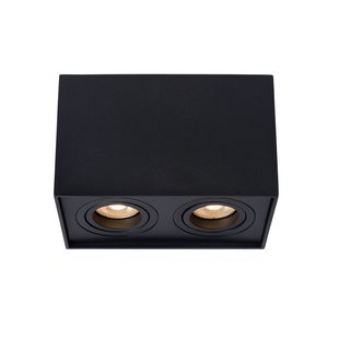 Lucide Plafondspot Tube Zwart 2xgu10