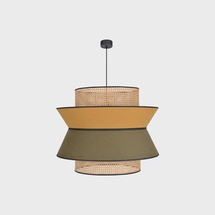Singapour XXL hanglamp kaki/curry MARKET SET - Woonkamer - Designer - Stof - 1 lamp