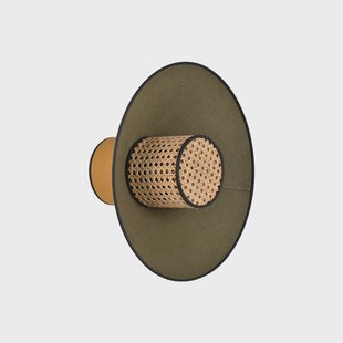 Singapour wandlamp, kaki/curry MARKET SET - Woonkamer - Designer - Stof - Rond