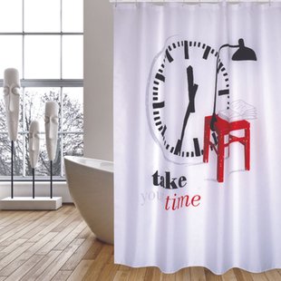Msv Douchegordijn Take Your Time Wit 180cm