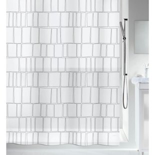 Spirella Douchegordijn Construct Grijs 180cm