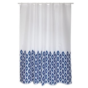 Msv Douchegordijn Ikat Blauw 180cm