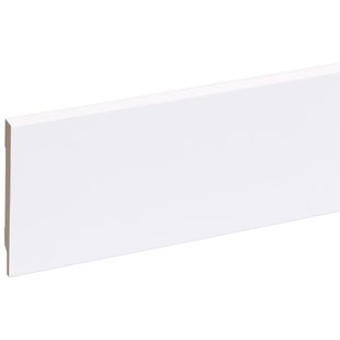 Hoge Plint Blok - Gegrond - Wit - 244cm - 12x119mm