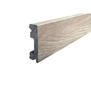 Mac Lean Hoge Plint Classic Click - Lichtgrijs Eiken - Kunststof - 200cm - 15x50mm