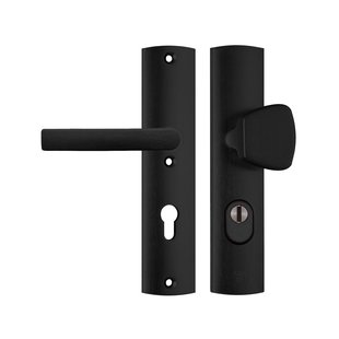 Axa Veiligheidsbeslag Curve S-knop + Blok Pc72 Zwart