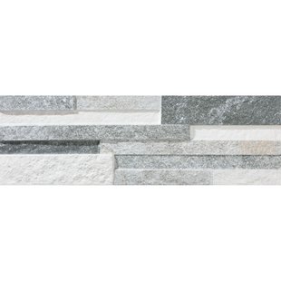 Tikal Wandtegel - Grijs - Glanzend - 17x52,3 Cm - 0,89 M²