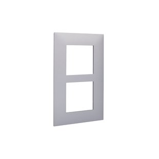 Legrand Vanela Next Dubbele Afdekplaat Horizontaal/verticaal Grijs 57mm