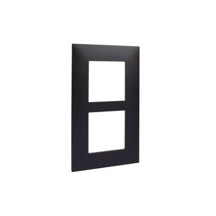 Legrand Vanela Next Dubbele Afdekplaat Horizontaal/verticaal Zwart 57mm