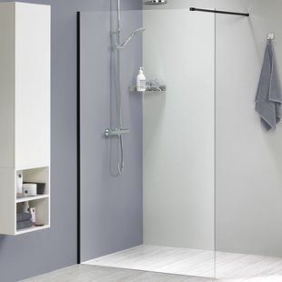 Sealskin - Inloopdouche - Complete Set Mix & Match 138 X 200cm - Zwart Profiel - 8 Mm Helder Glas