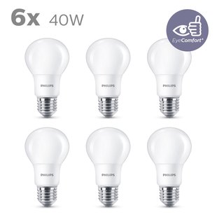 Philips Ledlamp Peertje Classic - D6cm - Warm Wit - E27 - 5w - 6 Stuks