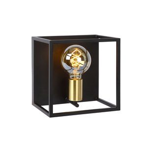 Lucide Wandlamp Ruben Zwart Goud E27