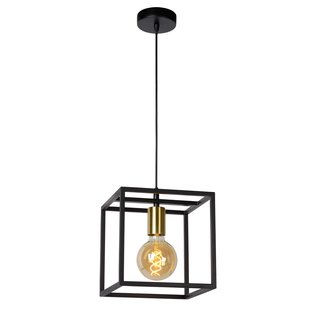 Lucide Hanglamp Ruben Zwart Goud E27