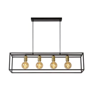Lucide Hanglamp Ruben Zwart Goud 4xe27