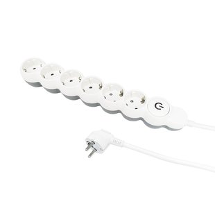 Sencys Stekkerdoos 6-voudig Wit 1,5 Meter