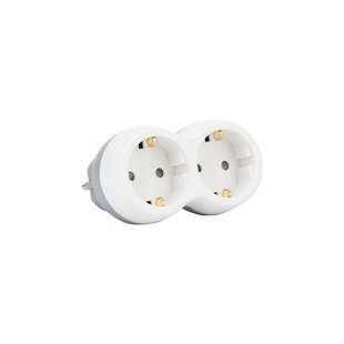 Sencys Schuko Domino Stekkerdoos 2x16a Wit